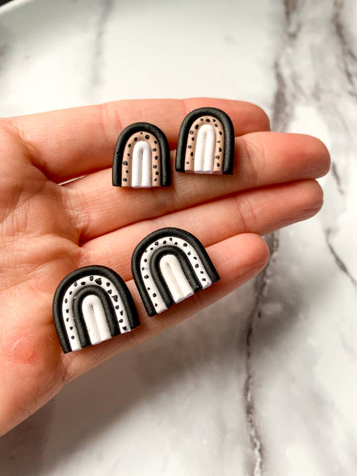 Boho Rainbow Studs for wholesale by Clay by Bridget