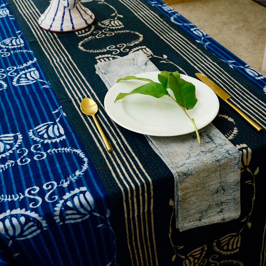 Ichcha – Engroshandel Bordløber – Sort og hvid bordløber i økologisk bomuld - Danya7