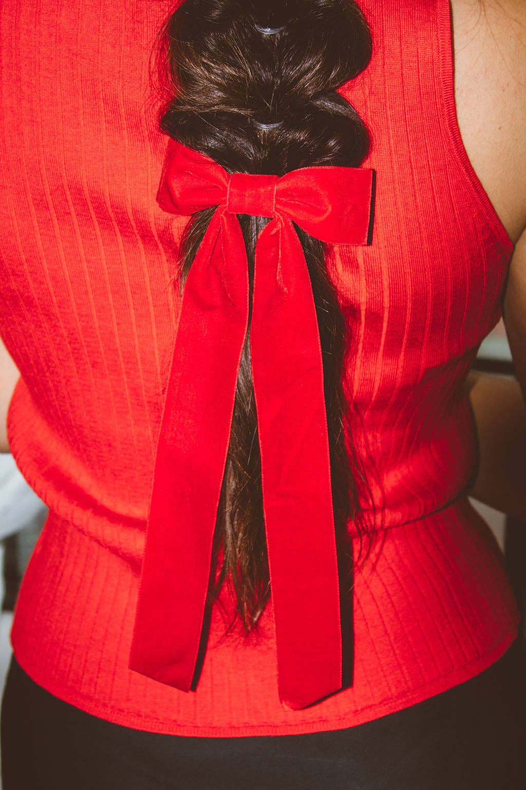 Shop Andi – wholesale Hair bow – Women’s – Velvet Long Bow Barrette2