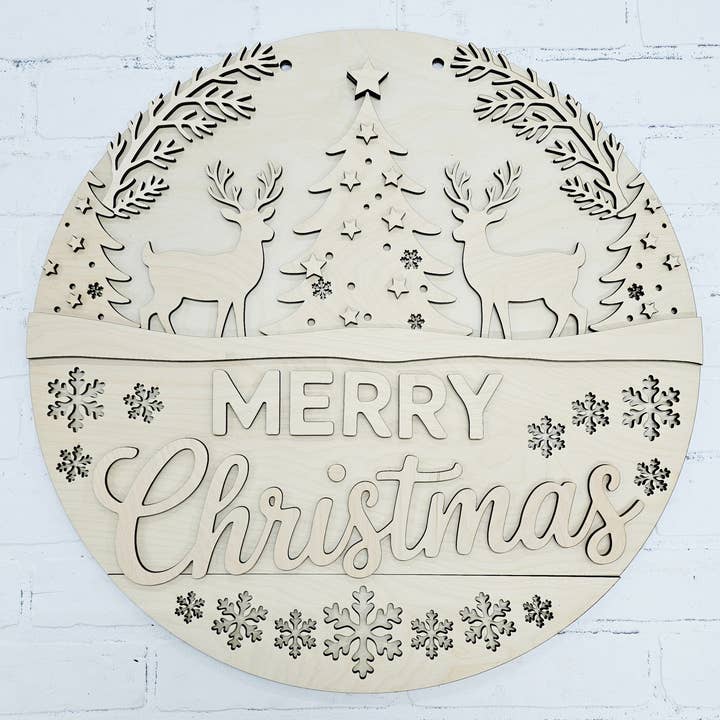 Teal Moon Creations - Wholesale DIY Craft Kit - DIY Reindeer Christmas Wonderland Door Hanger6