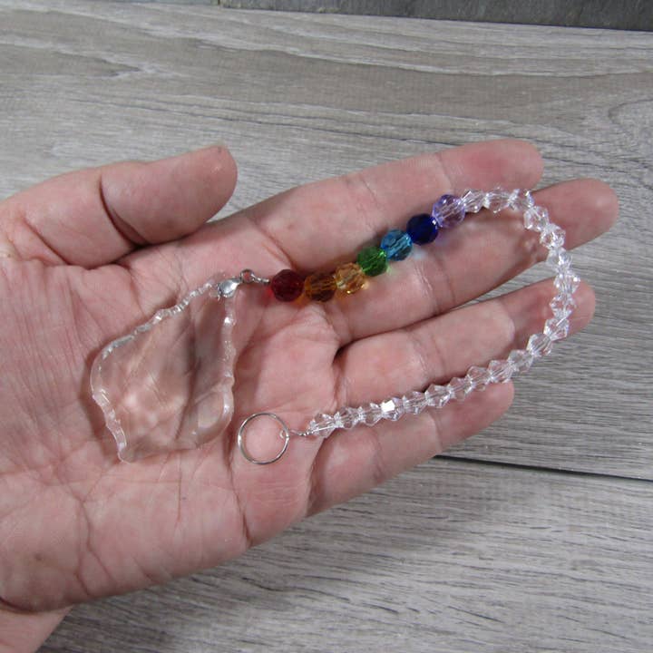 Keystone Crystals - Wholesale Suncatcher - Suncatchers Faceted Rainbow Beaded Hanging Prisms5
