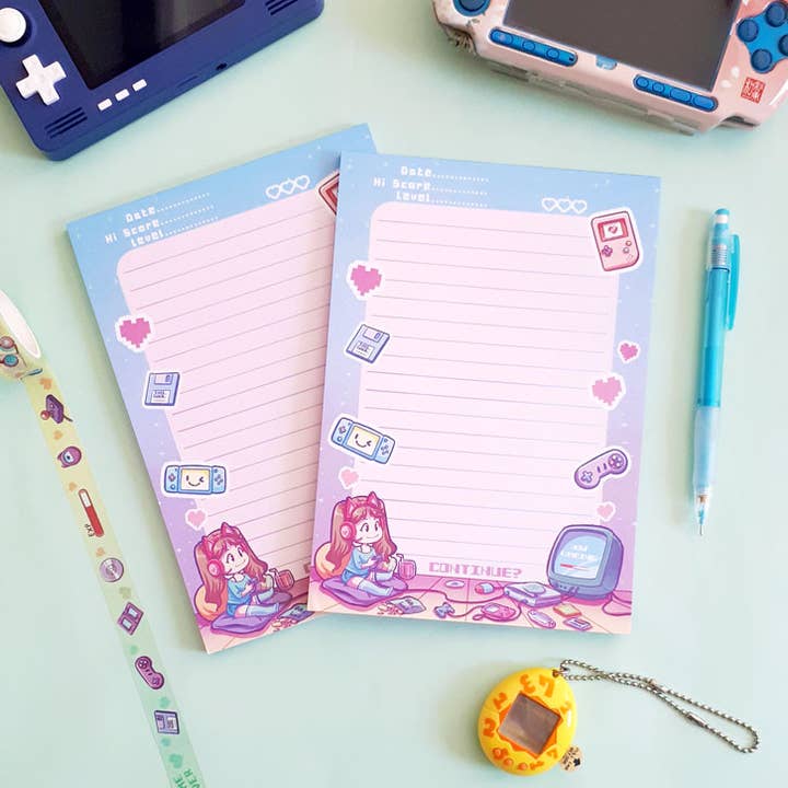 Dreamchaserart - Venta al por mayor Libretas - Bloque de notas para jugadores kawaii, tamaño A5