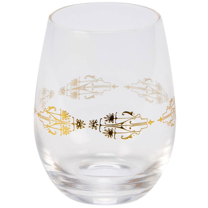 Art Deco Wine Glass for wholesale by Primitives by Kathy
