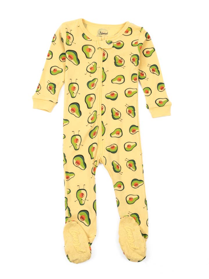 Leveret Pajamas – wholesale Nattdräkt – Baby – Barn Footed Bomull Pyjamas Avokado