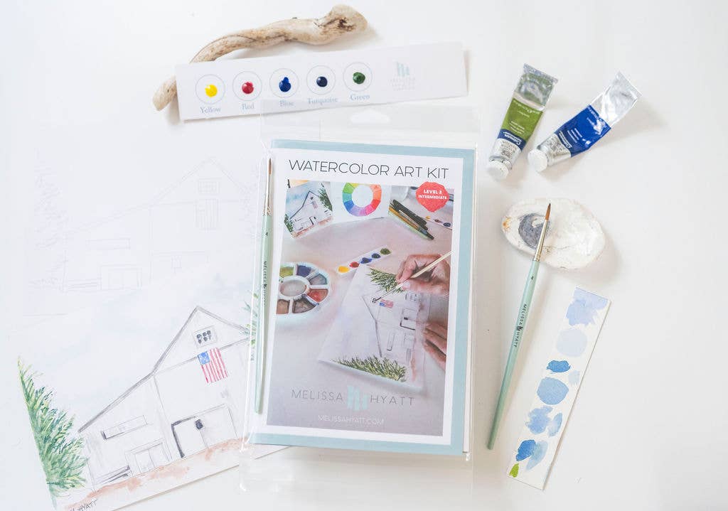 Melissa Hyatt - Wholesale DIY Craft Kit - Watercolor Art Kit- White Barn5
