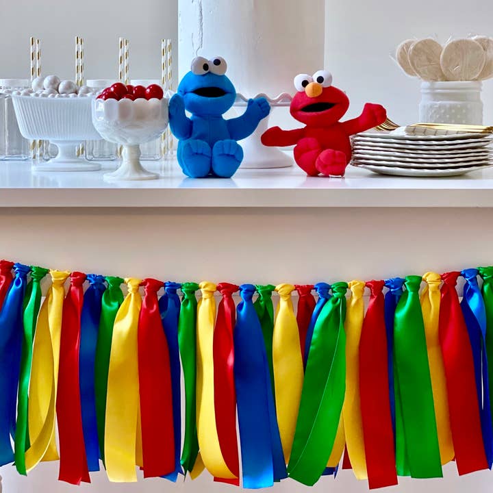 The Party Teacher - Wholesale Bunting/Garland - Primary Colors Ribbon Bunting