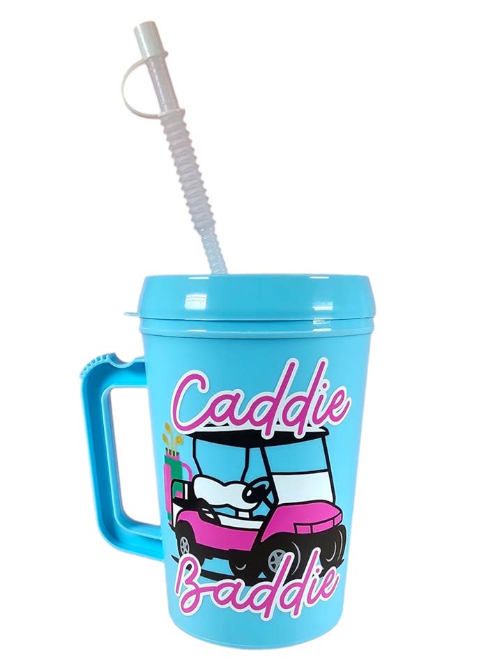 Caddie Baddie Golf Cart Mega Trucker Mug 34oz for wholesale by Scratch Decor