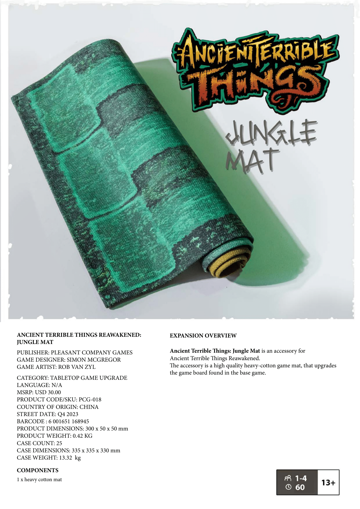 QMDirect - Vente Jeux de société - Ancient Terrible Things : Tapis de Jungle3