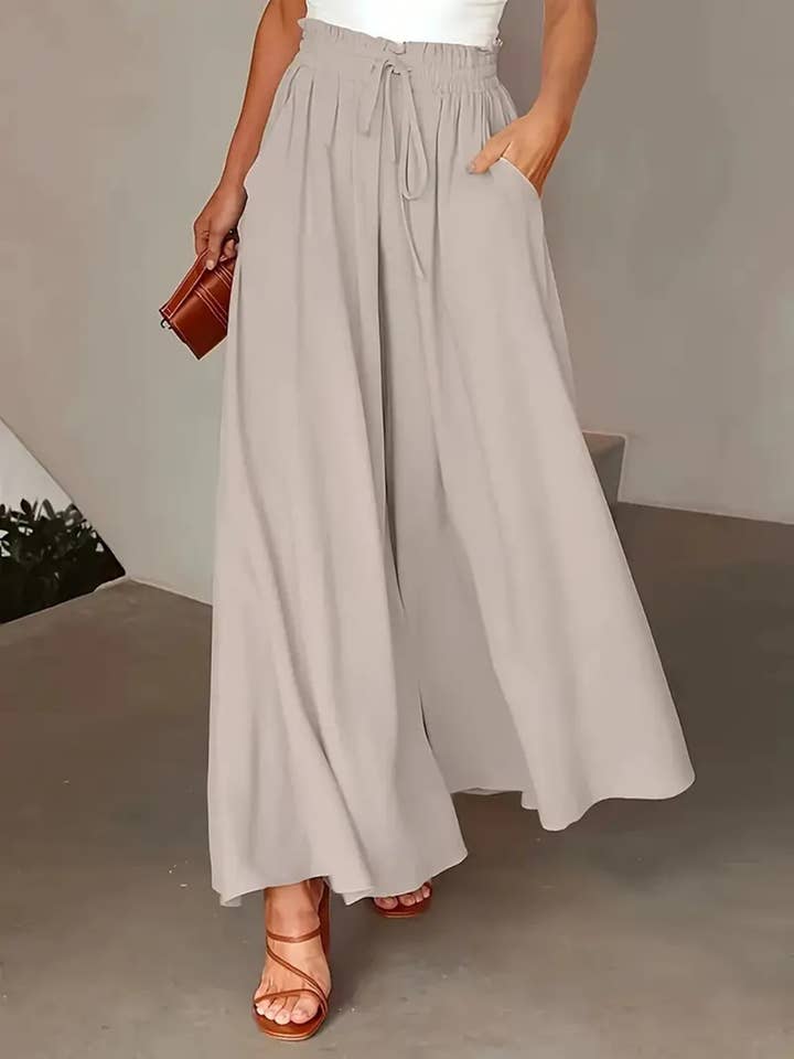 Wholesalesir - Wholesale Pants - Women's - Polka Dot Printed Wide Leg Pants