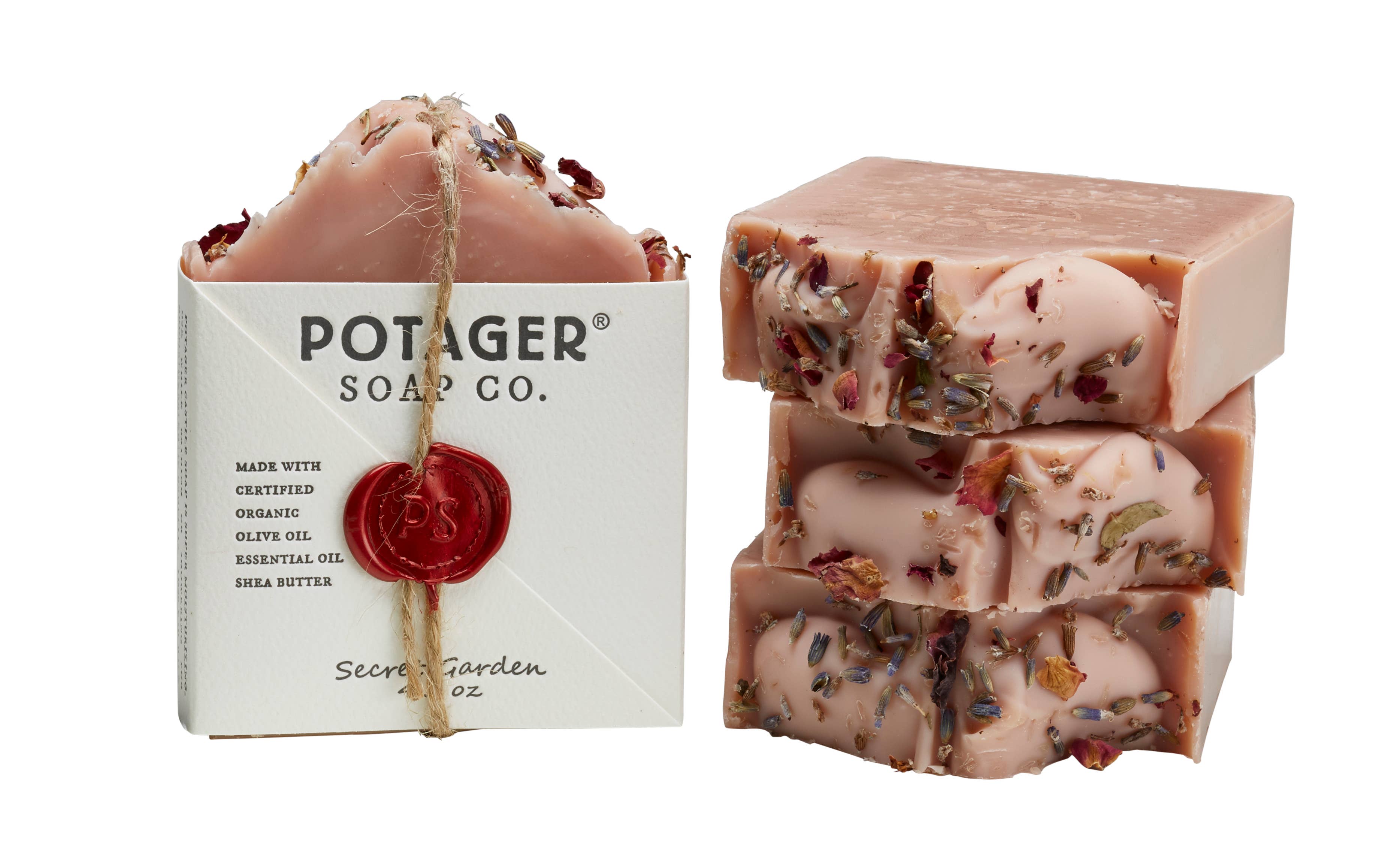 Potager Soap Company - Wholesale Bar Soap - Secret Garden | Wrapped – Wild Earth Bar with Depth1