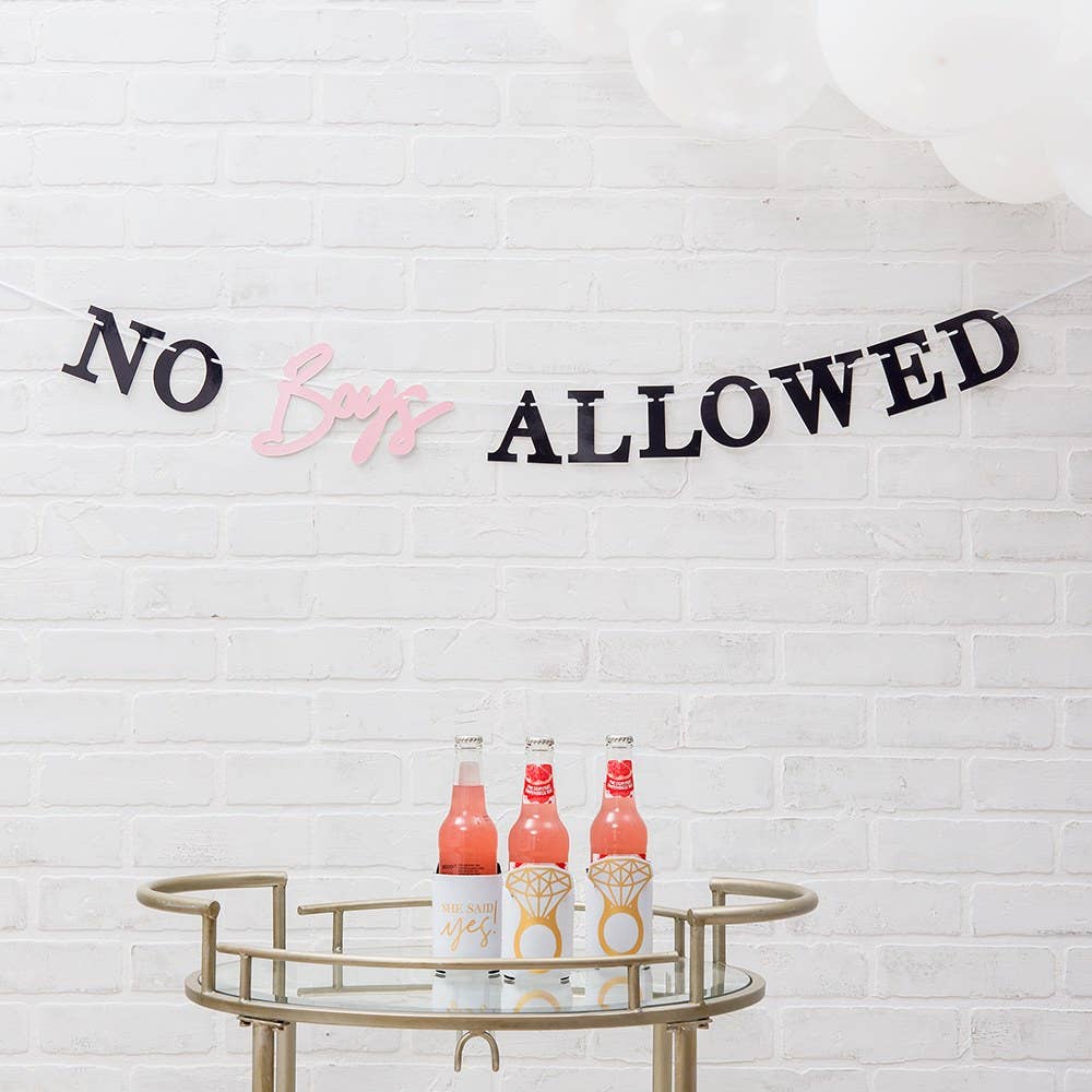 Weddingstar Inc. - Wholesale Party Sign/Banner - Paper Bachelorette Party Banner - No Boys Allowed1