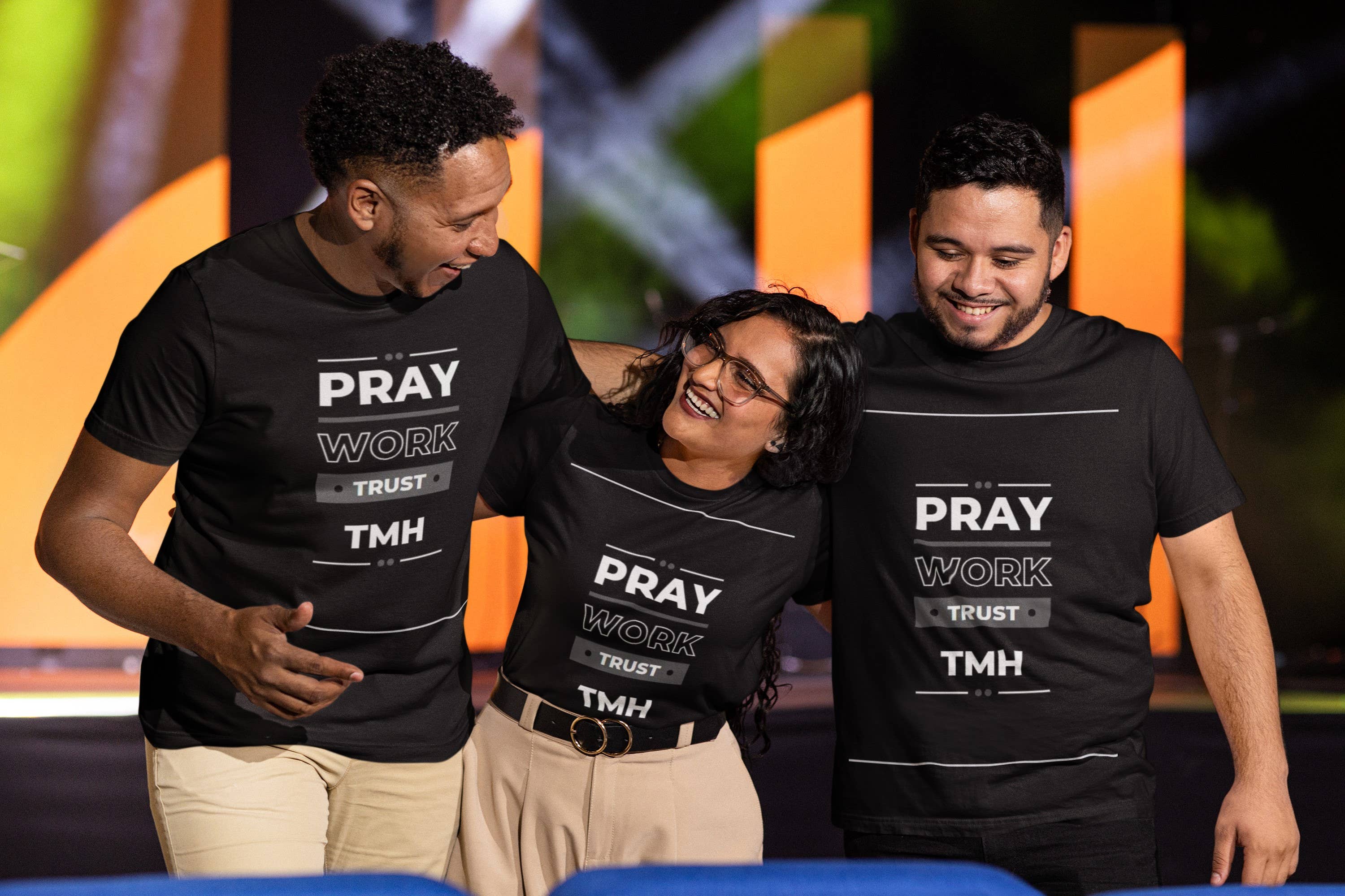 Diamond Eyes Enterprises - Wholesale Screen Printed T-Shirt - Women's - Pray, Work, Trust The Most High T-Shirt0