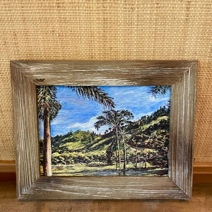 "Aloha Island View" Print - Art by Keale Comstock for wholesale by Revel Sun Hawai'i