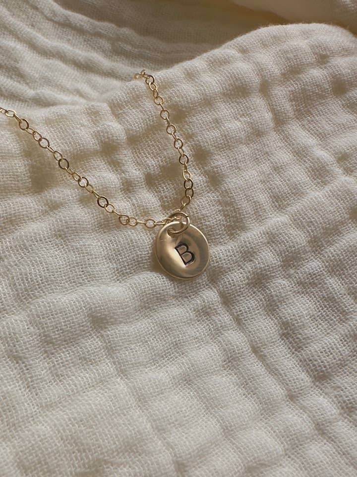 Small Initial Necklace for wholesale by Made by Adelaide