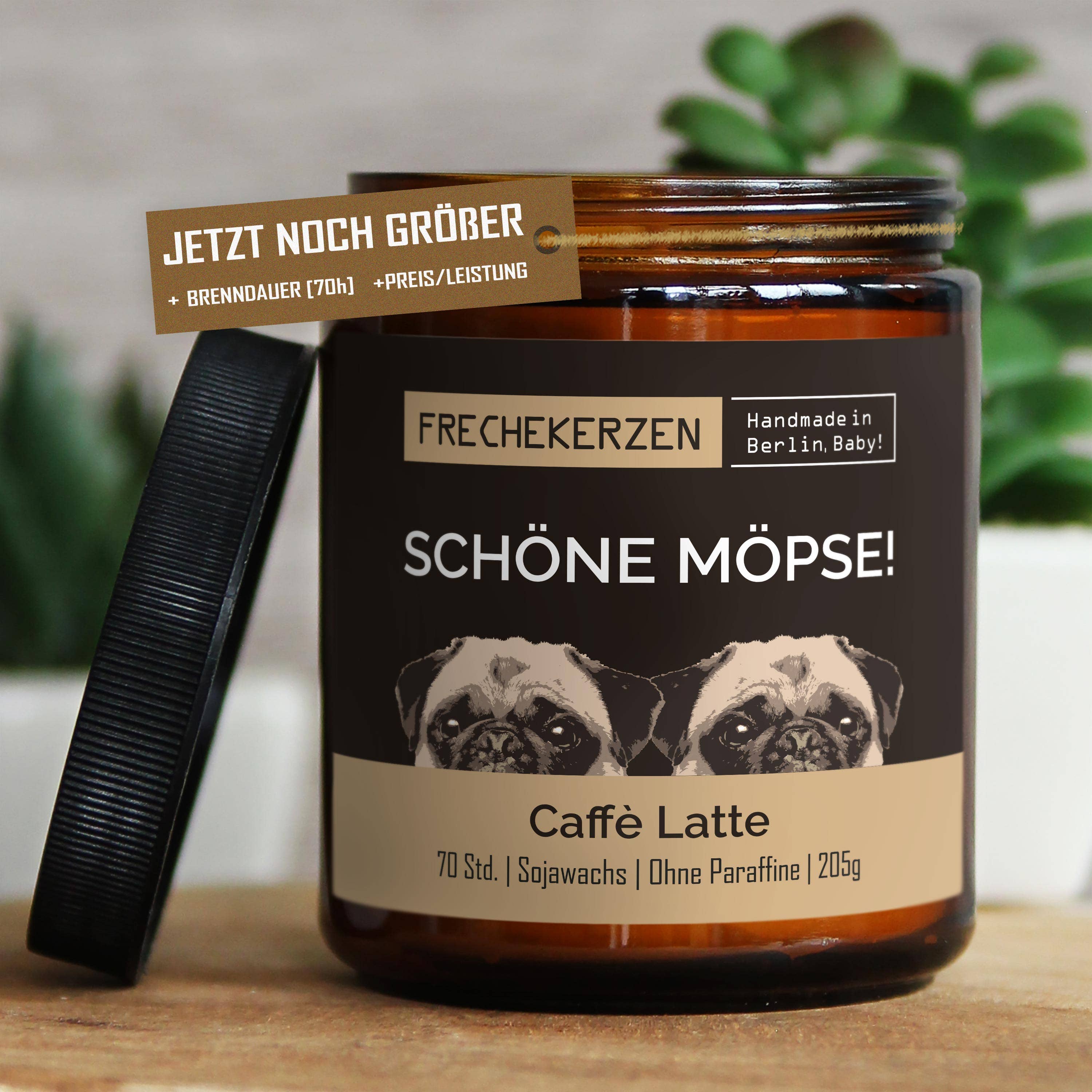 mysoy‎® Duftkerzen-Manufaktur – Großhandel Kerze im Glas / gefüllte Kerze – Duftkerze mit Spruch | schöne möpse!| Geschenk Soja5