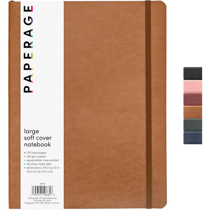 Paperage - Wholesale Notebook - 176PG Large Softcover Lined Journal Notebook3