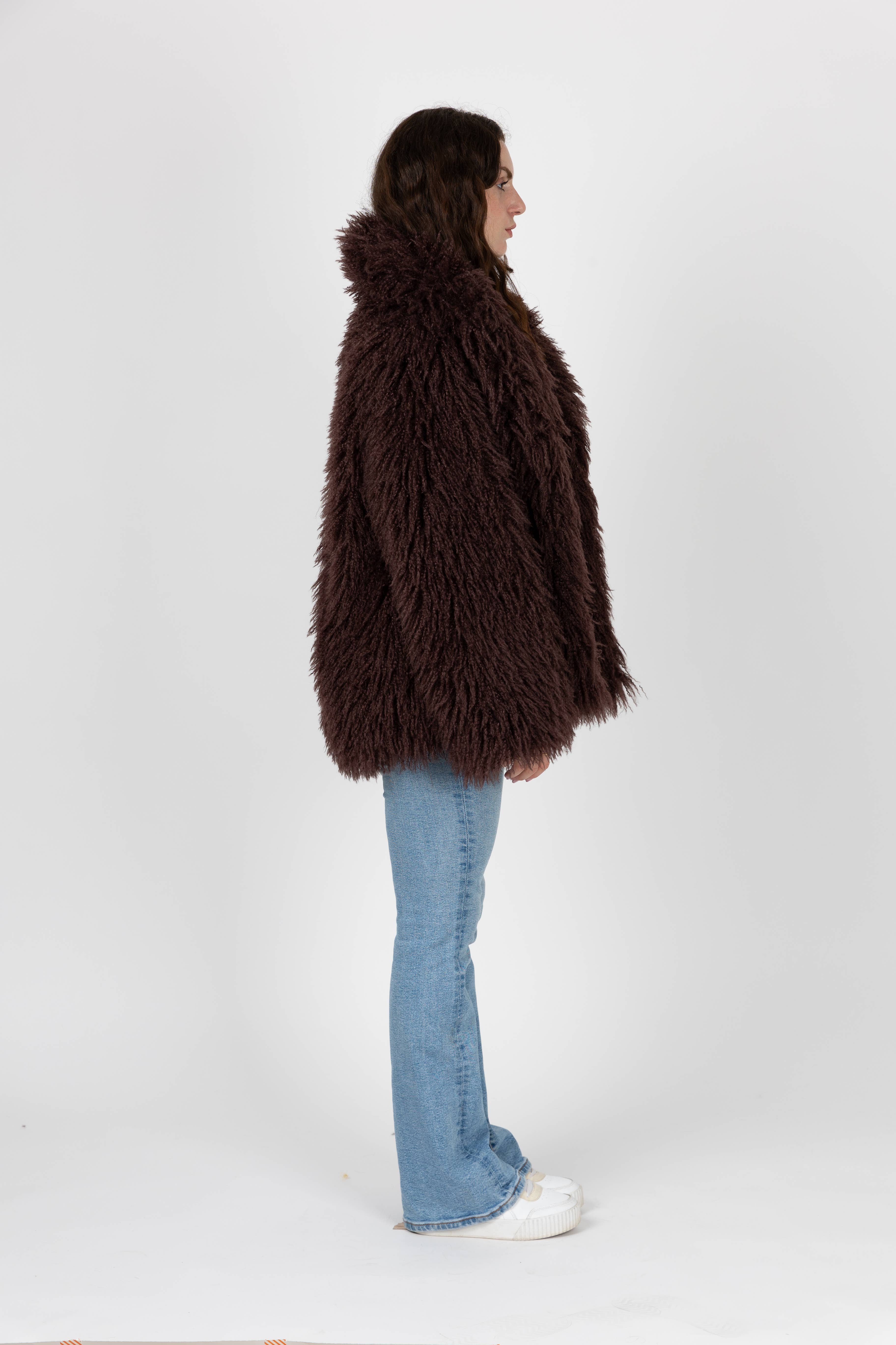 KZELL PARIS - Vente Manteau en fourrure/fausse fourrure – femme - MANTEAU COURT EN FAUSSE FOURRURE MONGOLIE20