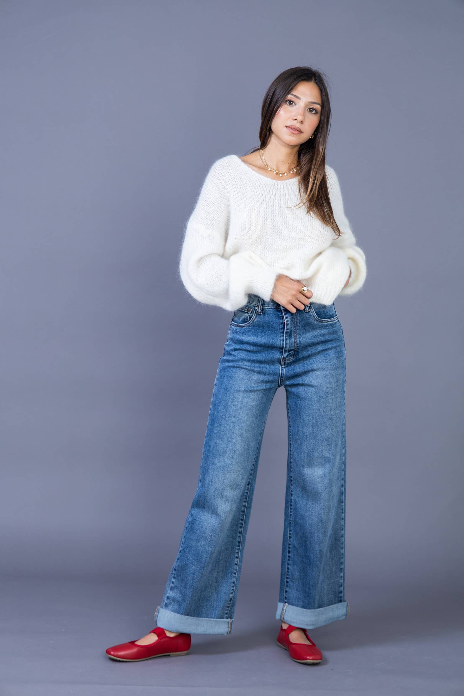 ANA & LUCY - Wholesale Jeans - Women's - Women's straight relaxed jeans "Émilie" - ANA & LUCY12