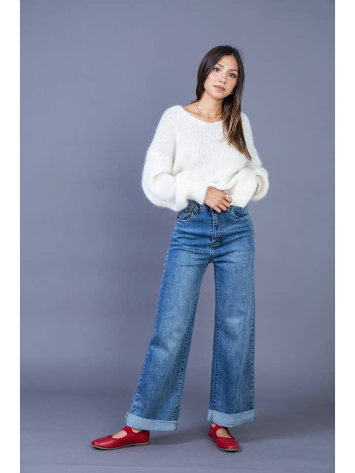ANA & LUCY - Wholesale Jeans - Women's - Women's straight relaxed jeans "Émilie" - ANA & LUCY12