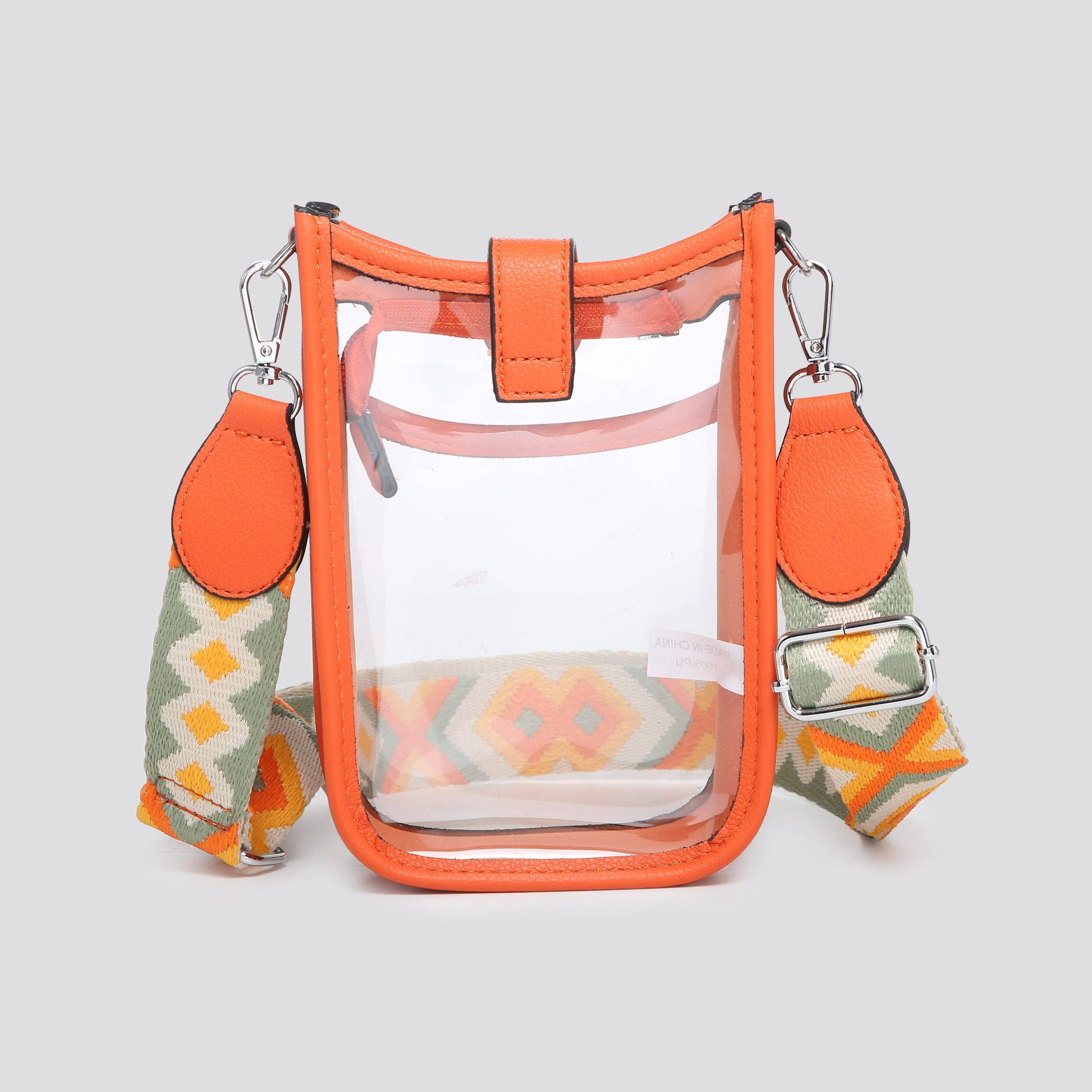 BEIGE BLACK FUCHSIA GREEN NAVY ORANGE JNY3204S2526 Transparent Plastic Mini Crossbody Bag for wholesale on Faire10