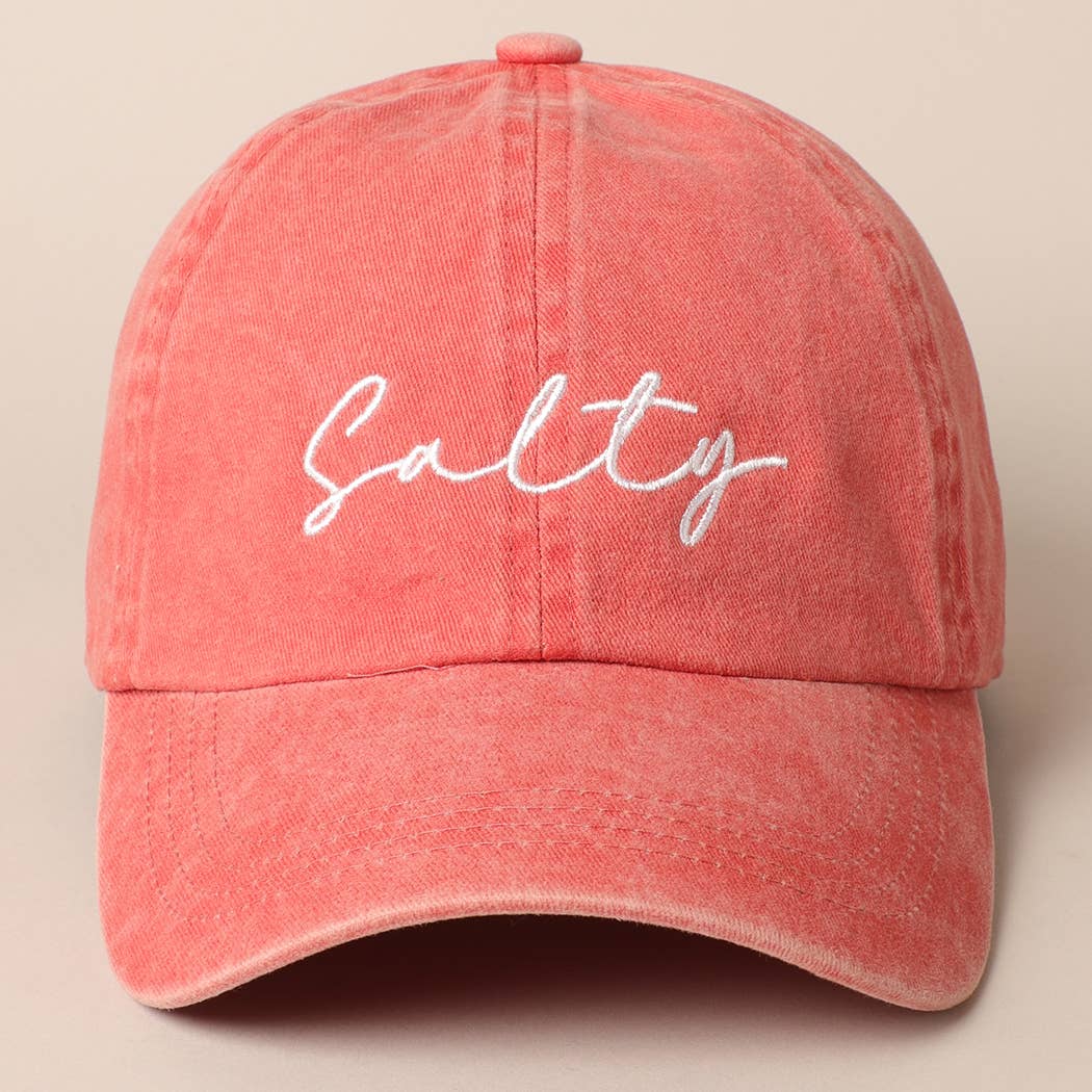 Fashion City - Wholesale Baseball Cap - Women's - Salty Lettering Embroidery Baseball Cap5