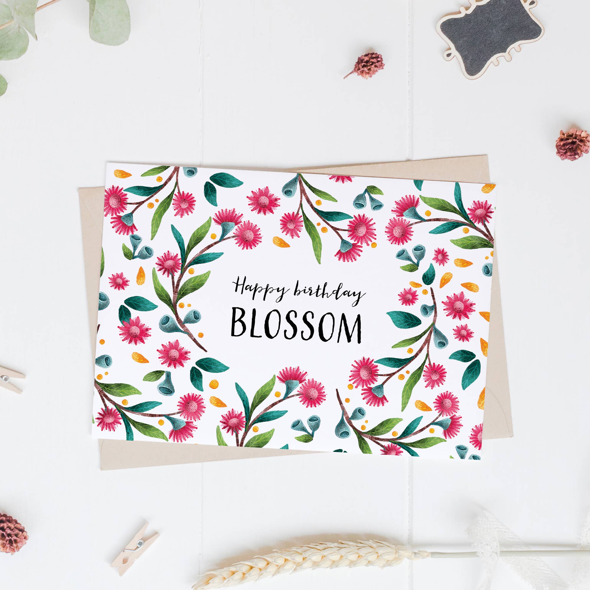 Stray Leaves – Großhandel Geburtstagskarten – Australische „Happy Birthday Blossom“ -Karte3