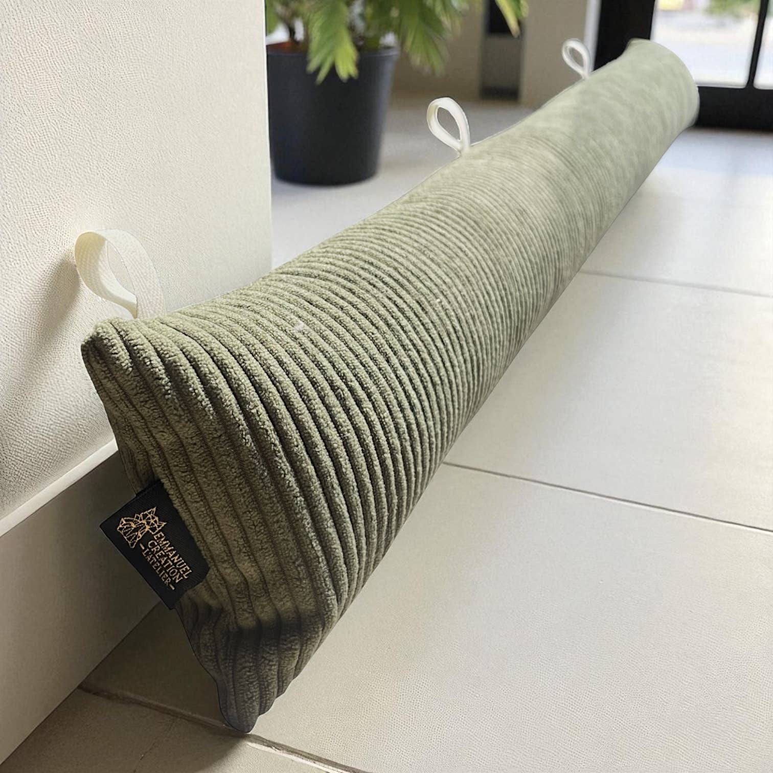 Emmanuel Création - Wholesale Door Stop - Corduroy door draft stopper, khaki1