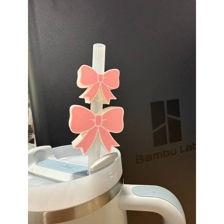 Coquette Bow Straw Topper Set for wholesale by Lori and Val