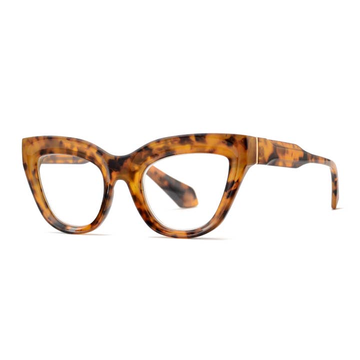 Ryan Simkhai Eyeshop - Wholesale Eyeglasses - Women's - SUTTON | Light Tortoise | Blue Light