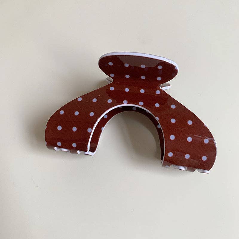 Dipped Shop - Wholesale Haarclip - Dames - Minimalistische Polka Dots Acryl Haarclip DP25F9920