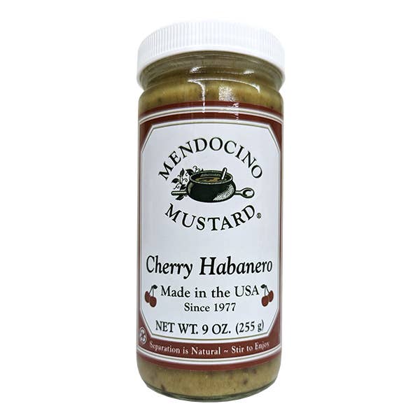 Mendocino Cherry Habanero Mustard for wholesale by Ohio-South Farm Products LLC