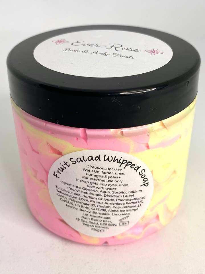 Fruit Salad Whipped Soap for wholesale by Ever-Rose Bath & Body Treats