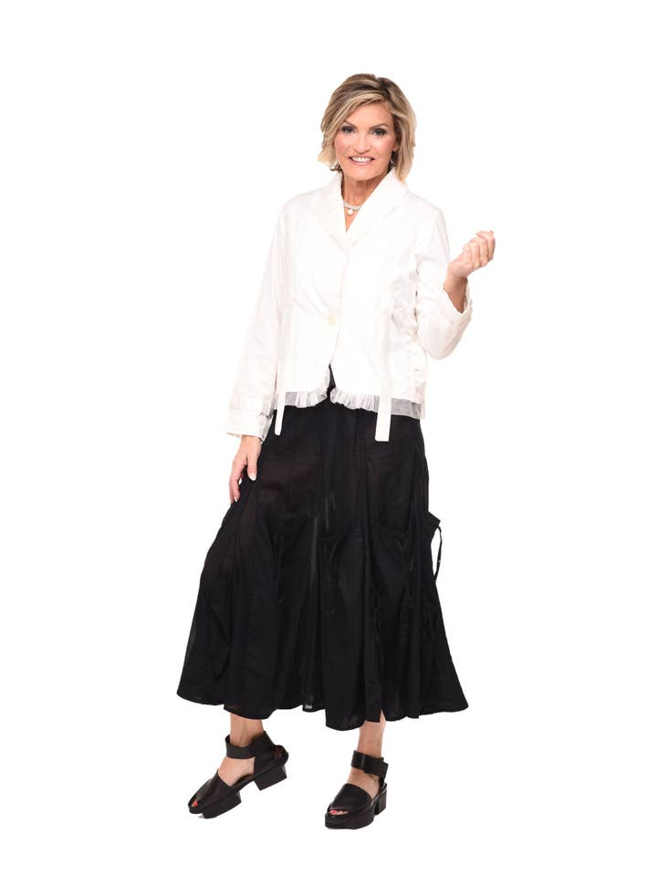 Tulip Clothing - Wholesale Jacket - Women's - T404 Julianna Jacket in Ivory Twill