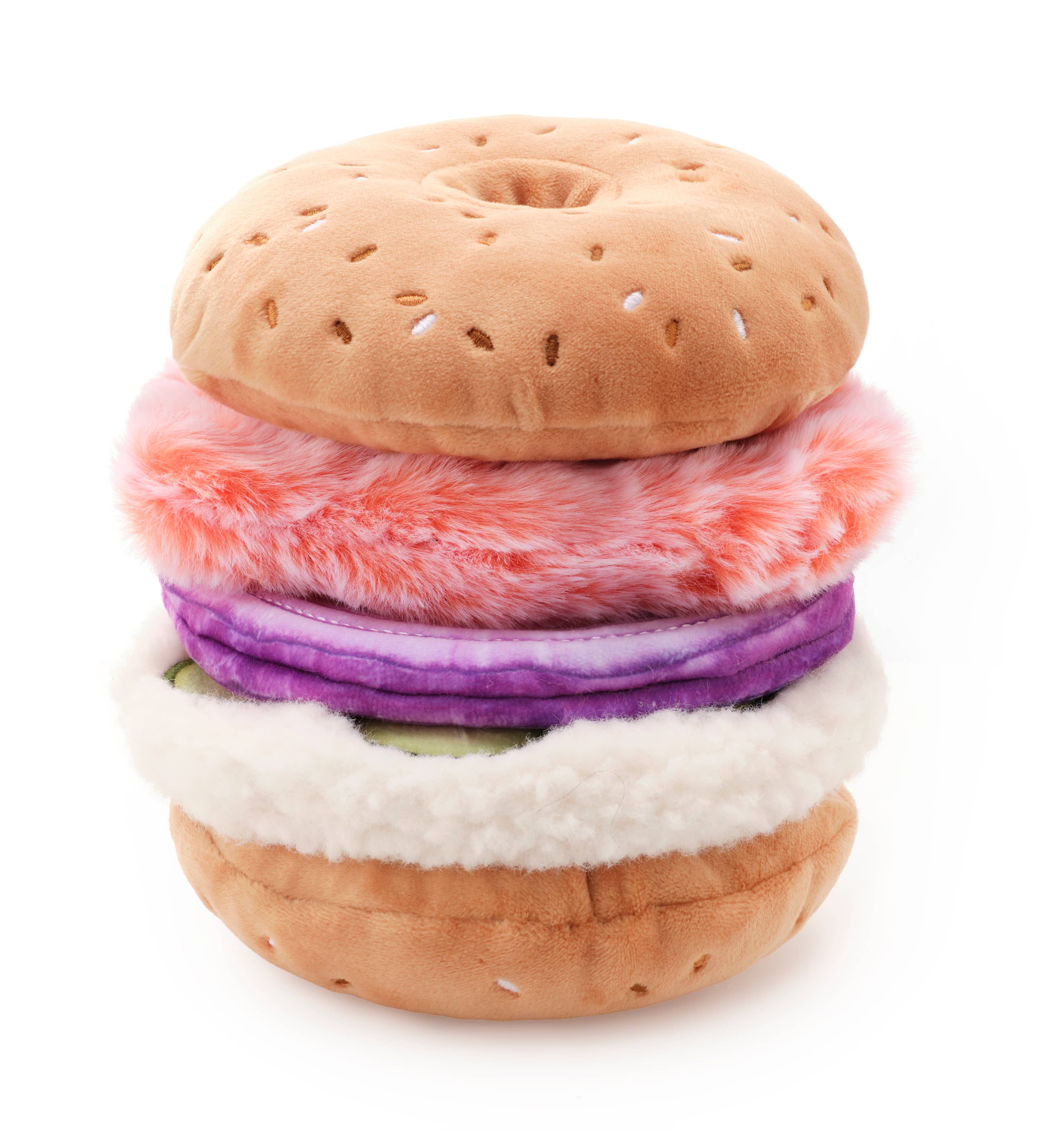 The Foggy Dog - Wholesale Pet Plush Toy - Dog - Bagel and Lox Interactive Snuffle Dog Toy