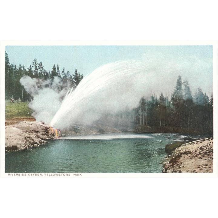 Art Print MT-485 Riverside Geyser, Yellowstone for wholesale by Found Image Press