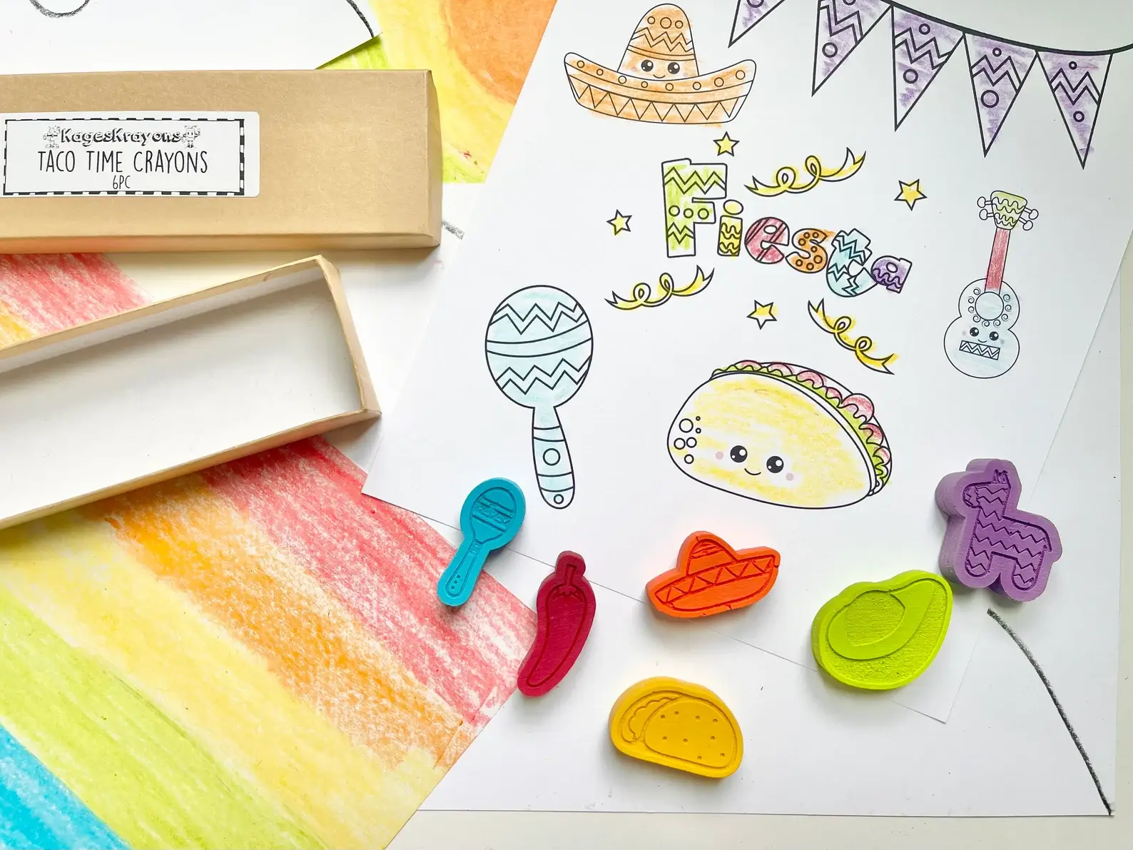 KagesKrayons - Wholesale Crayons – Child & baby - Taco Time Crayons Gift Box6