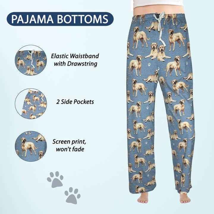 E&S Pets - Vente Bas de pyjama – femme - Bas de pyjama jaune Labrador - Pantalon de pyjama Pet Lover1