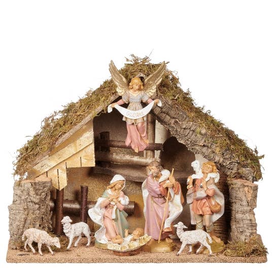 Roman - Wholesale Nativity Scene Decor - Fontanini 8-figure Nativity with Italian Stable – 7.5" Scale0