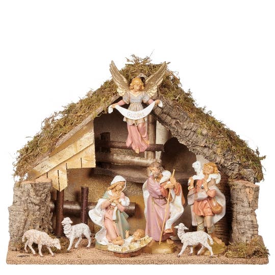 Roman - Wholesale Nativity Scene Decor - Fontanini 8-figure Nativity with Italian Stable – 7.5" Scale0