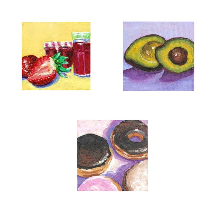 Kellie Sansone Creates - Wholesale Art Print - Mini Food - Giclee Prints3