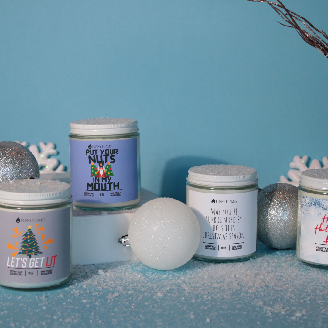 Funny Flames Candle Co - Les Creme - Wholesale Jar/Filled Candle - Holiday 2025 Best Sellers Collection 9oz Candles56