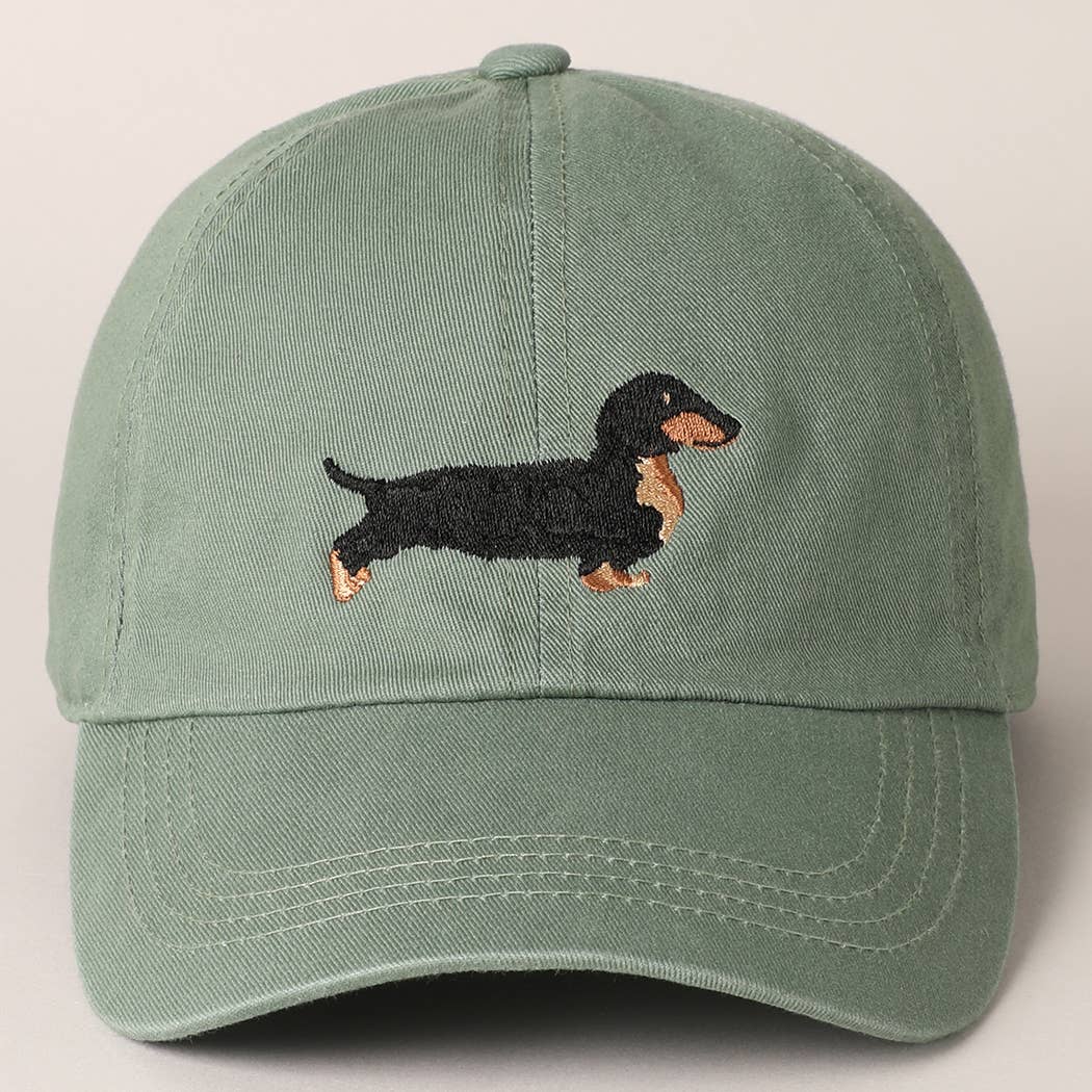 Fashion City - Wholesale Baseball Cap - Unisex - Dachshund Embroidered Baseball Dad Cap3