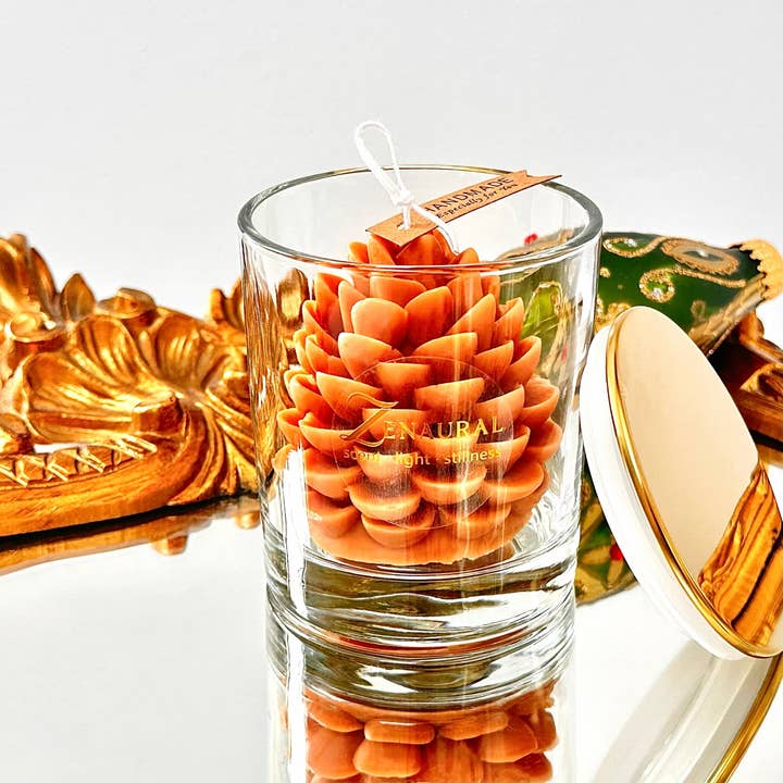 Bougie de vacances — Bougie pomme de pin (Pin ambré) pour la vente par Zenaural