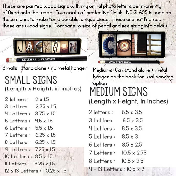 Letters Of Love Designs - Wholesale Sign - Grandma Sign, Grandma Gifts for Grandma, Photo Letter Art2