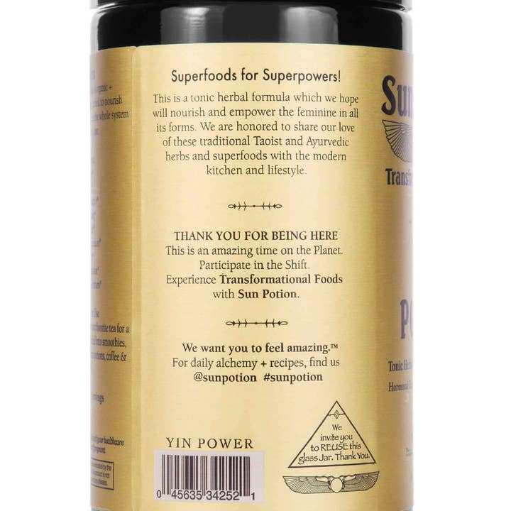Sun Potion - Vendita all'ingrosso Proteine/superfood in polvere - YIN POWER - Formula tonica alle erbe per l'energia femminile8