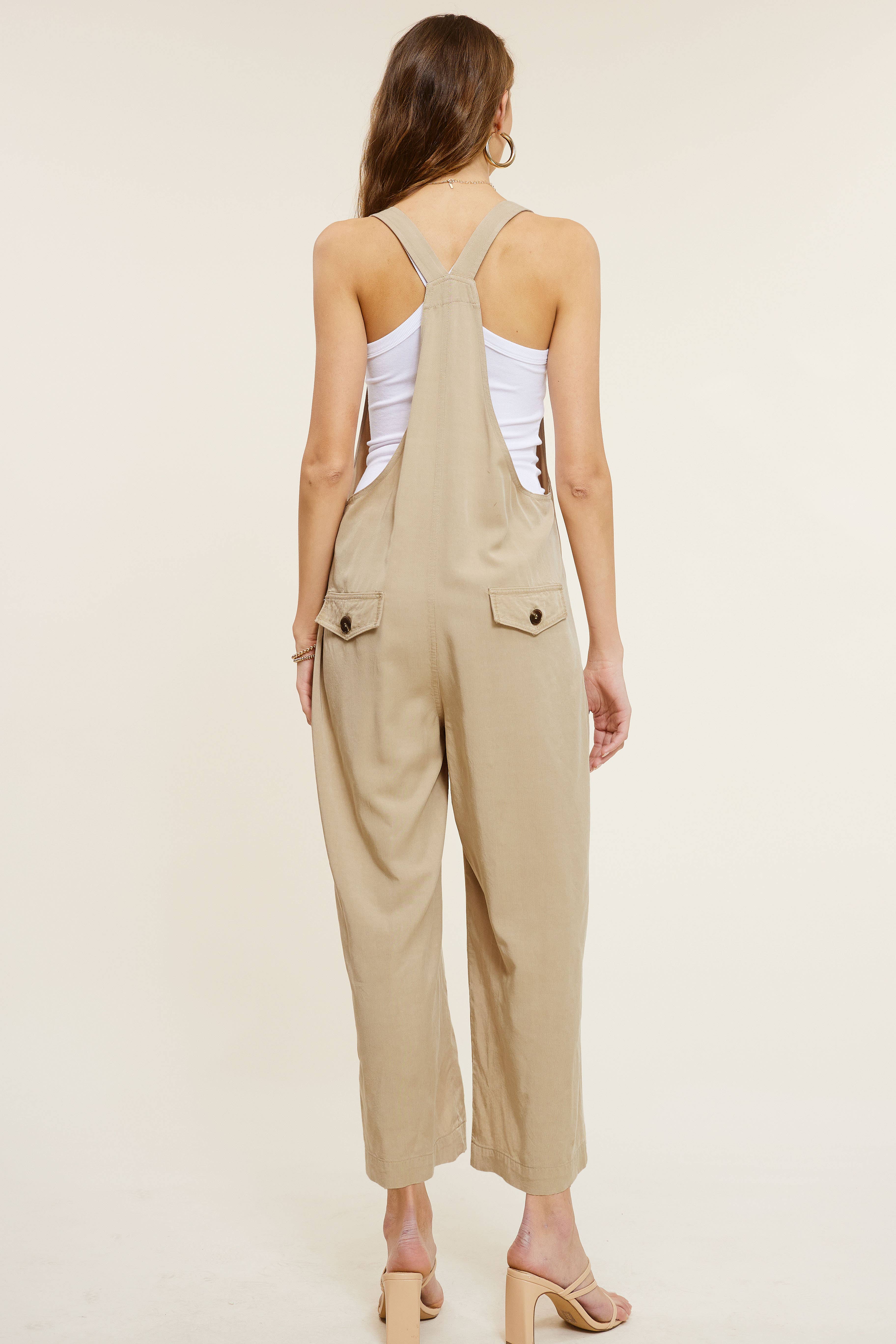 La Miel – Großhandel Jumpsuit – Damen – MCD9320 Mineral Washer Overall mit Taschen in lockerer Passform17