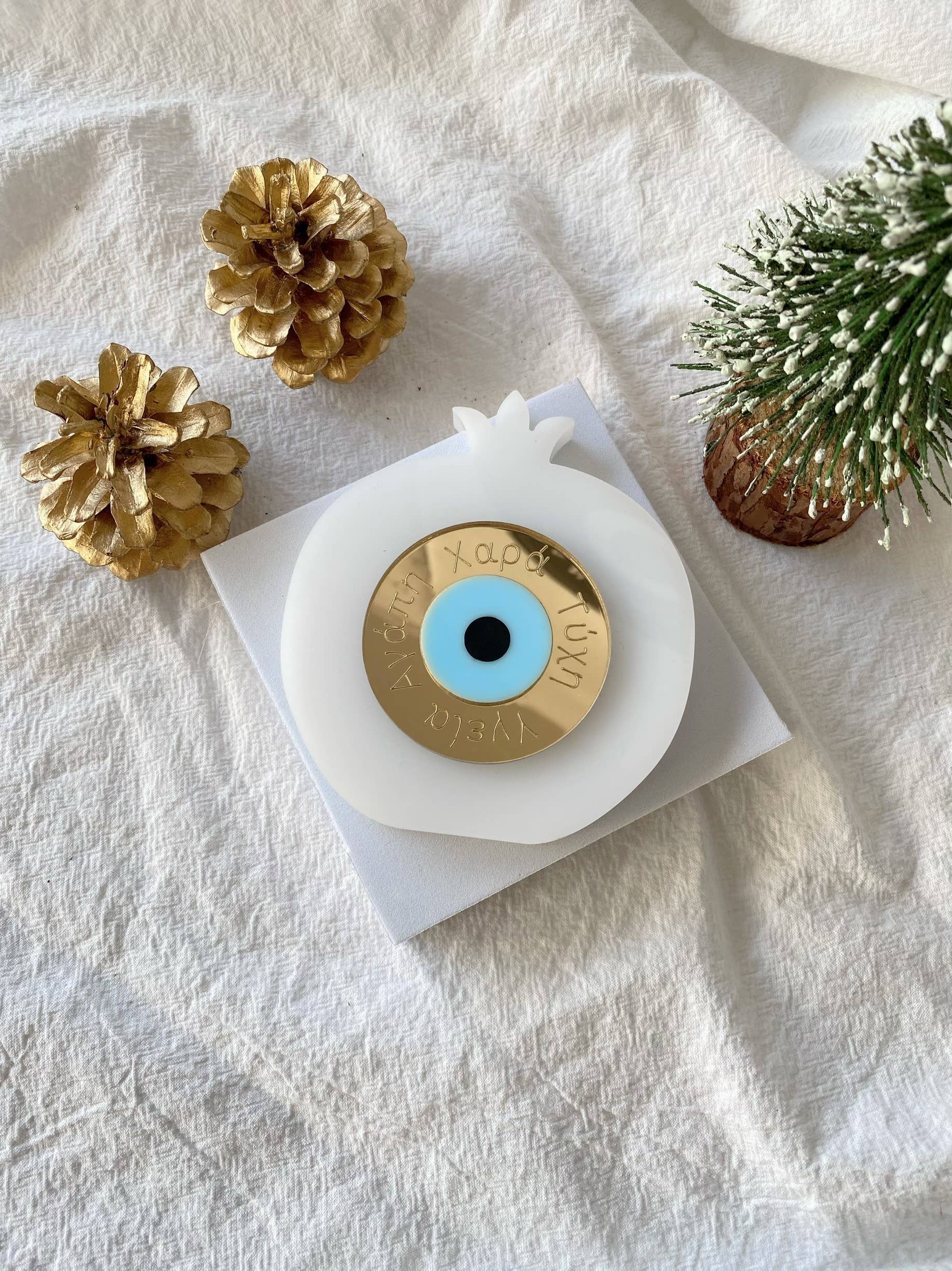 Christina Christi - Wholesale Ornament - Big Evil Eye Charm, Pomegranate Ornament,  Evil Eye Charm3