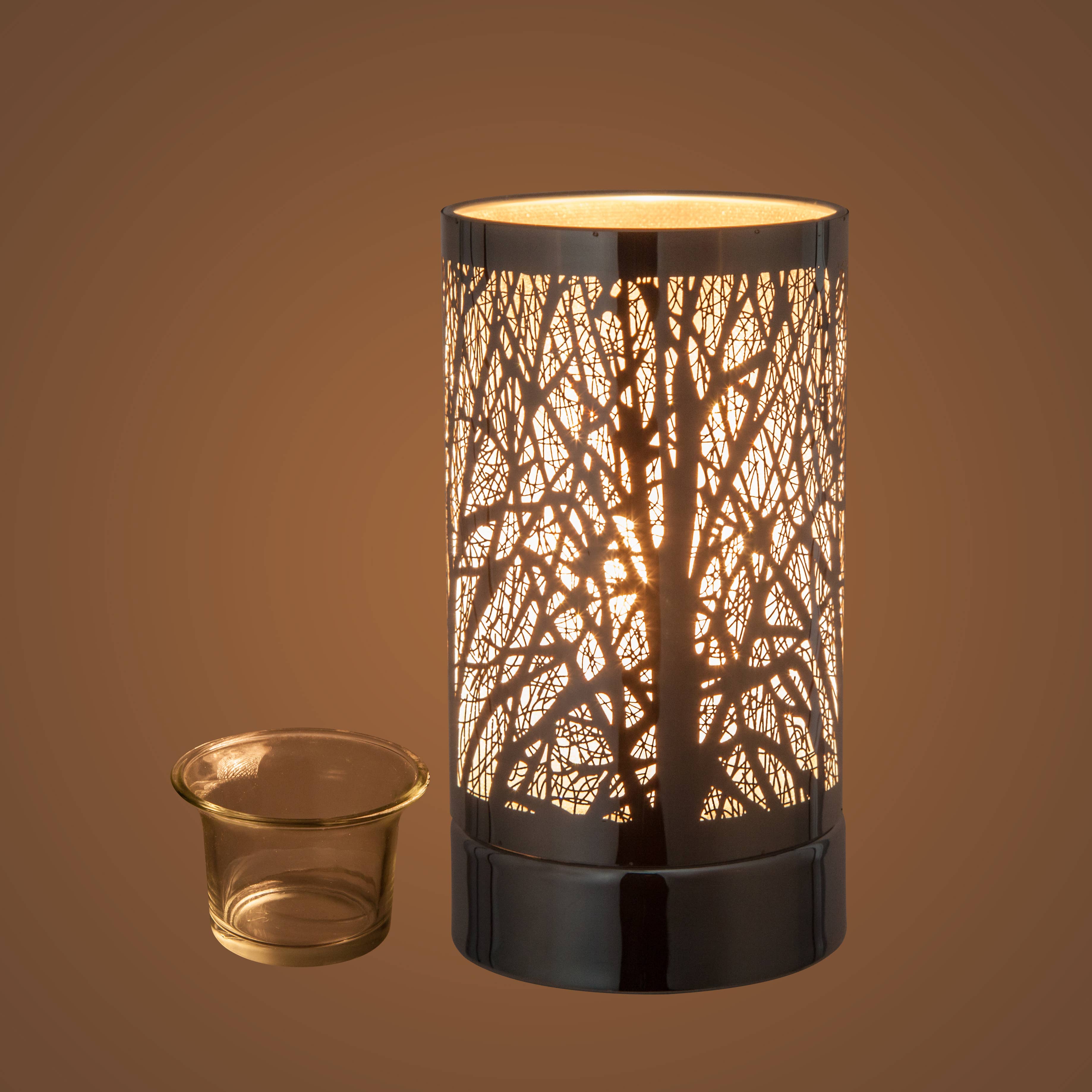 Peterson Housewares & Artwares - Vendita all'ingrosso Scaldacera - Lampada Touch da 18 cm con Scalda Cera e Brucia Oli - Motivo Foresta12