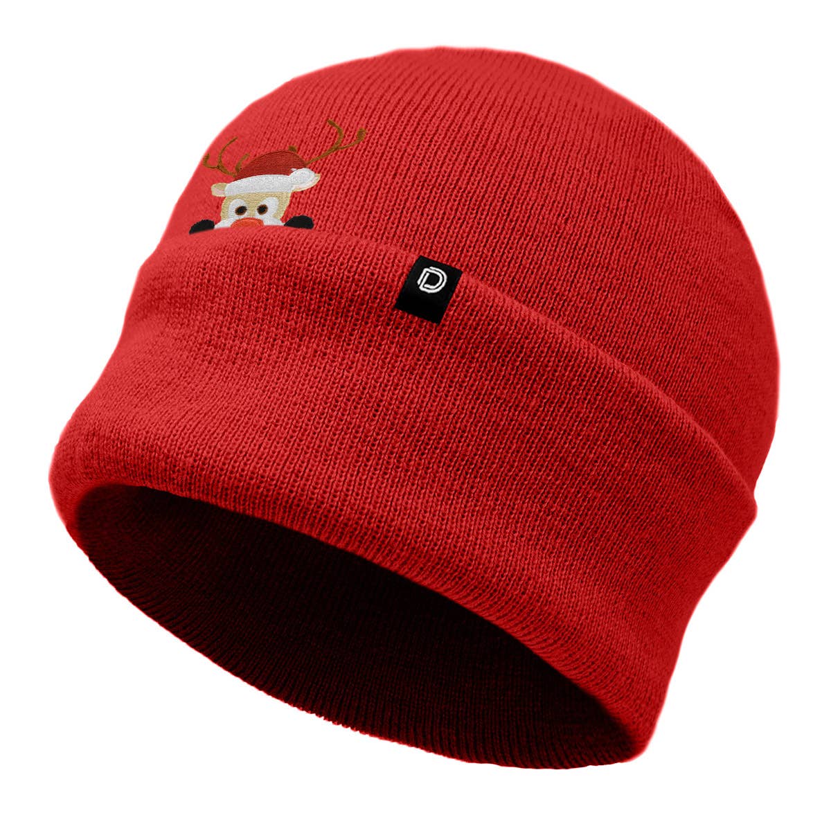 Dalix - Vente Bonnet – femme - Christmas Peeping Rudolph Bonnet chaud d'hiver Bonnet brodé14
