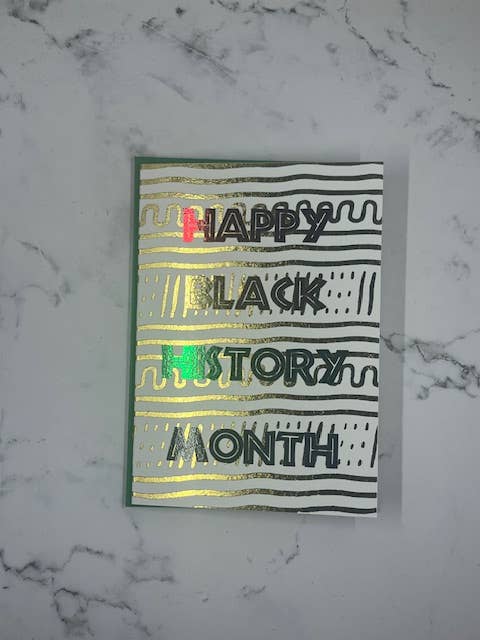 Modello di storia Happy Black per la vendita all'ingrosso da parte di D. Johnson & Co Greetings